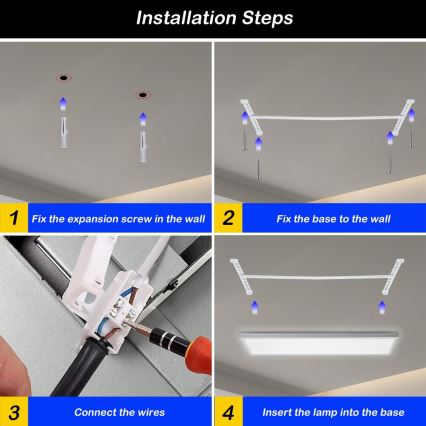 Brilagi - Plafón LED de techo para baño FRAME LED/50W/230V 120x30 cm 3000/4000/6000K IP44 blanco