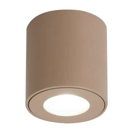 Brilagi - Luminaria LED RGBW regulable para baño MIA 1xGU10/4,8W/230V 3000K 84x80 mm beige IP54 + mando a distancia