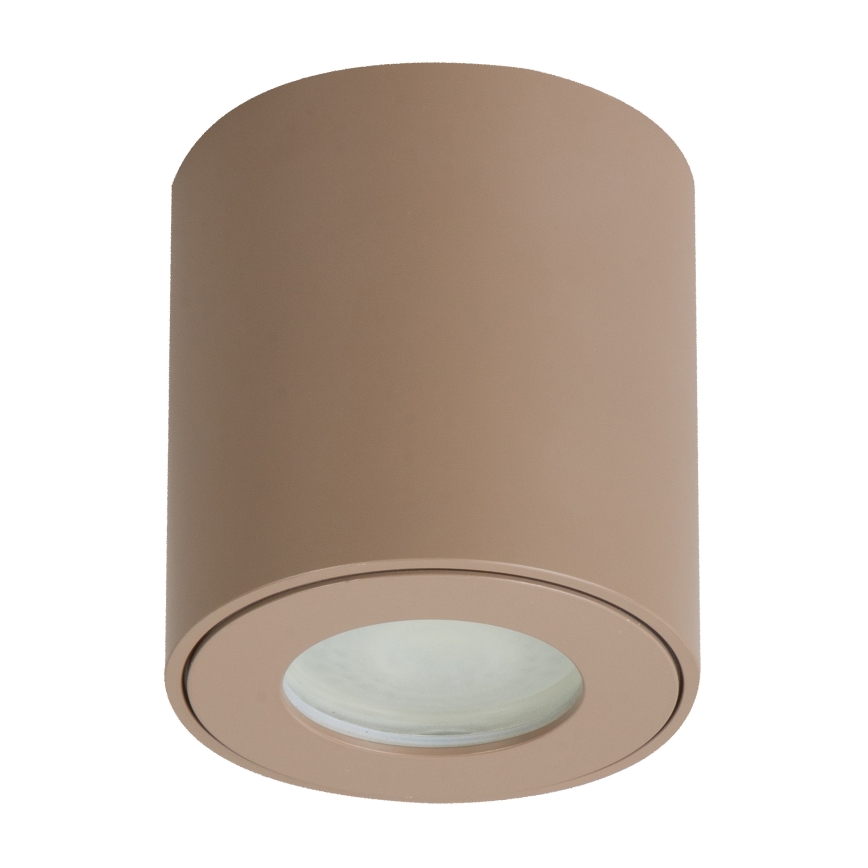 Brilagi - Luminaria LED RGBW regulable para baño MIA 1xGU10/4,8W/230V 3000K 84x80 mm beige IP54 + mando a distancia