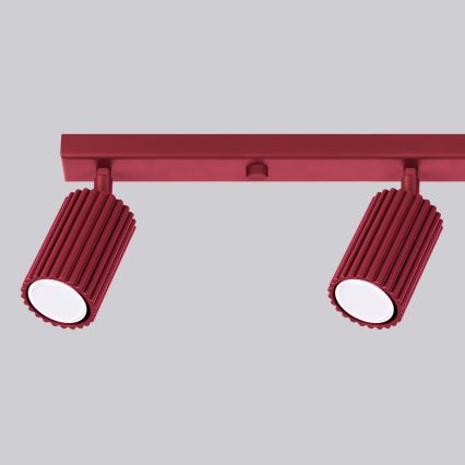 Brilagi - Luminaria de focos LED CRESTO 4xGU10/10W/230V burdeos