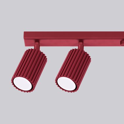 Brilagi - Luminaria de focos LED CRESTO 6xGU10/10W/230V burdeos