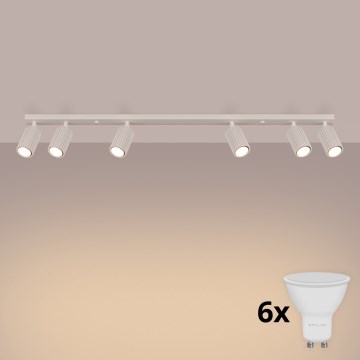 Brilagi - Luminaria de focos LED CRESTO 6xGU10/10W/230V color crema