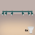 Brilagi - Luminaria de focos LED CRESTO 6xGU10/10W/230V turquesa