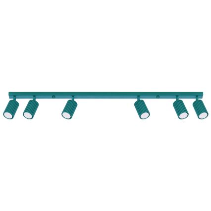 Brilagi - Luminaria de focos LED CRESTO 6xGU10/10W/230V turquesa