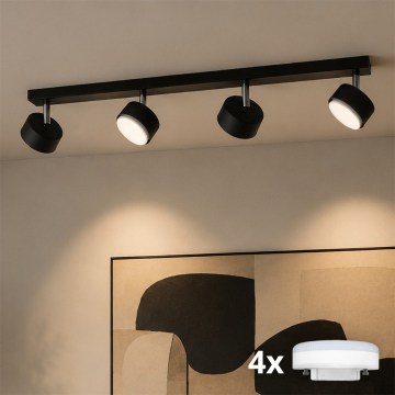 BRILAGI - Luminaria de focos LED MONO 4xGX53/30W/230V negra