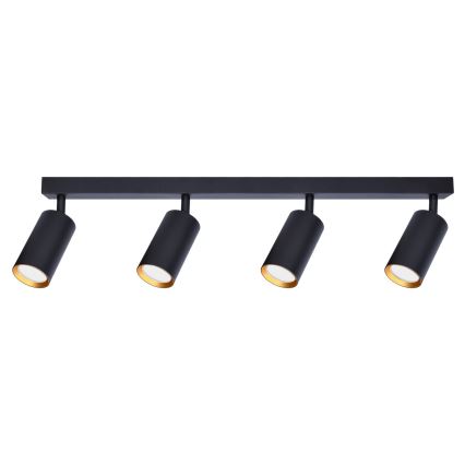 Brilagi - Foco LED RGBW regulable SELE 4xGU10/4,8W/230V 3000K negro/oro + mando a distancia