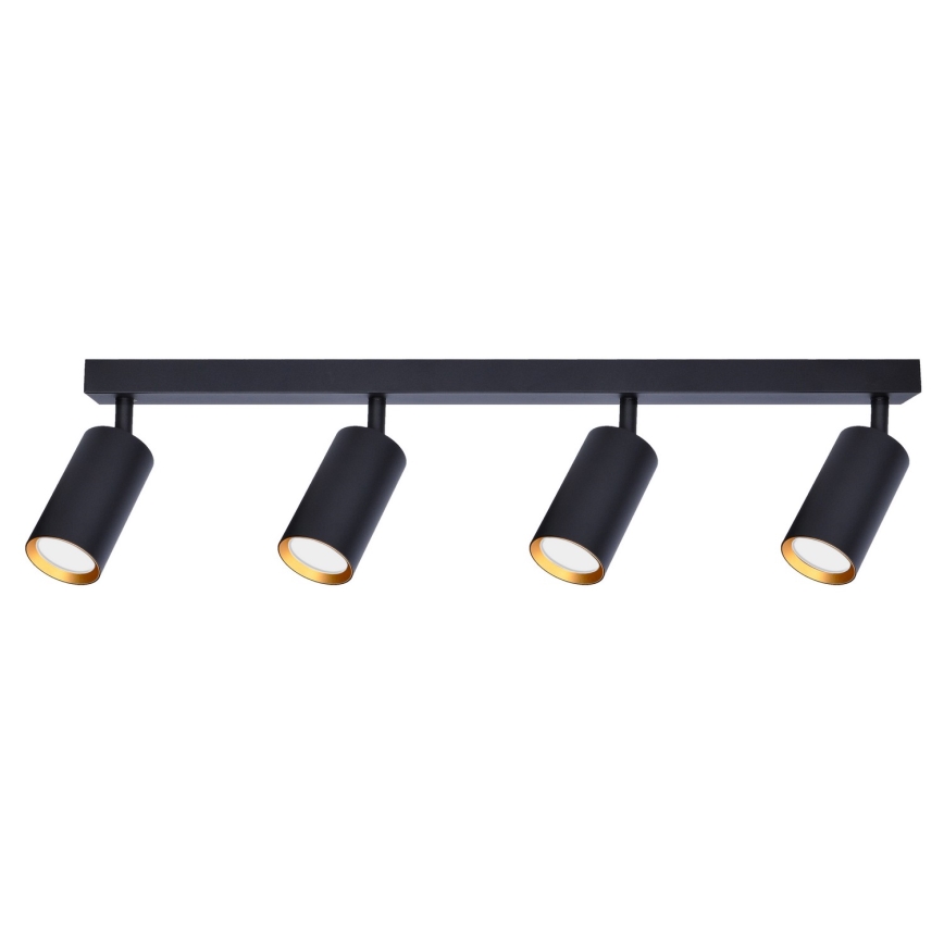 Brilagi - Foco LED RGBW regulable SELE 4xGU10/4,8W/230V 3000K negro/oro + mando a distancia