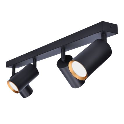 Brilagi - Foco LED RGBW regulable SELE 4xGU10/4,8W/230V 3000K negro/oro + mando a distancia