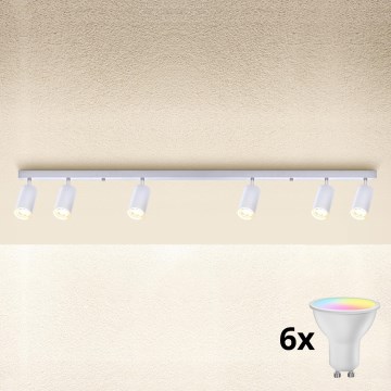 Brilagi - Luminaria de focos LED RGBW regulable SELE 6xGU10/6,5W/230V 2700-6500K blanca