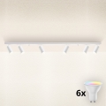 Brilagi - Luminaria de focos LED RGBW regulable SELE DIAMANT 6xGU10/6,5W/230V 2700-6500K Wi-Fi blanco