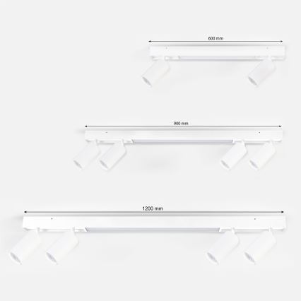 Brilagi - Luminaria de focos LED SELE 4xGU10/30W/230V + LED/20W blanca