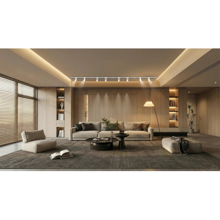 BRILAGI - Luminaria de focos para sistema de carril HUSKY 8xGU10/10W/230V blanca