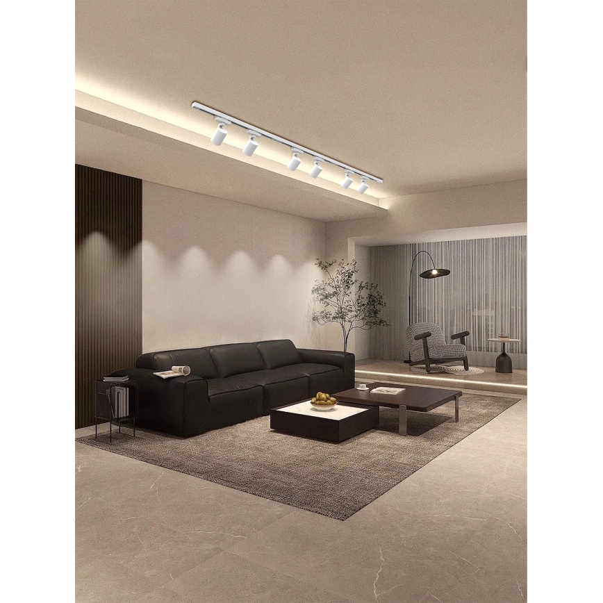 Brilagi - Luminaria de focos para sistema de riel HUSKY 6xGU10/10W/230V blanca