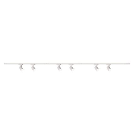 Brilagi - Luminaria de focos para sistema de riel HUSKY 6xGU10/10W/230V blanca
