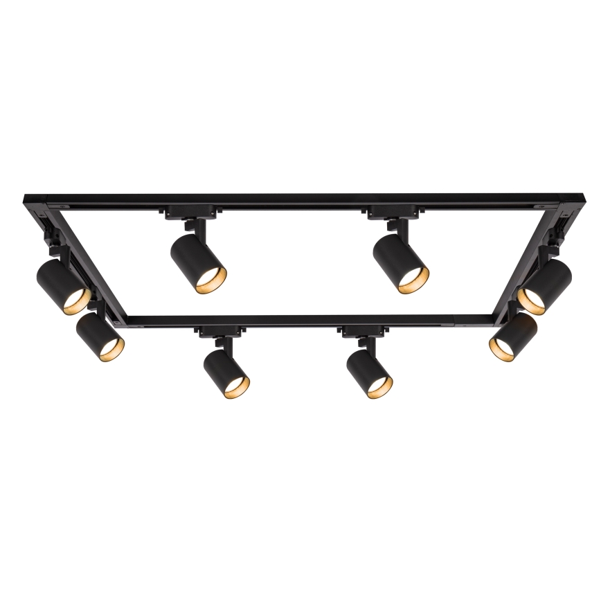 Brilagi - Luminaria de focos para sistema de riel HUSKY 8xGU10/10W/230V negra