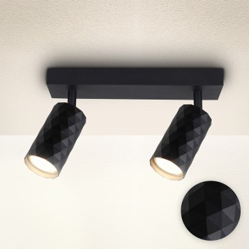Brilagi - Luminaria de focos SELE DIAMANT 2xGU10/30W/230V negra