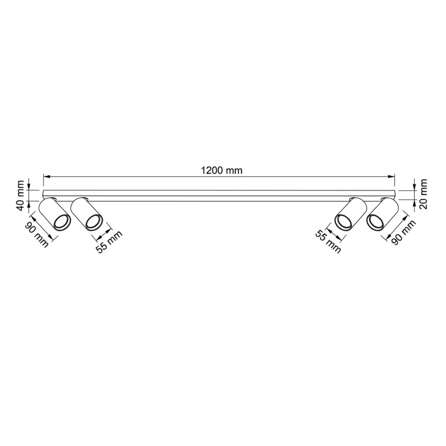 Brilagi - Luminaria de focos SELE LONG 4xGU10/30W/230V beige