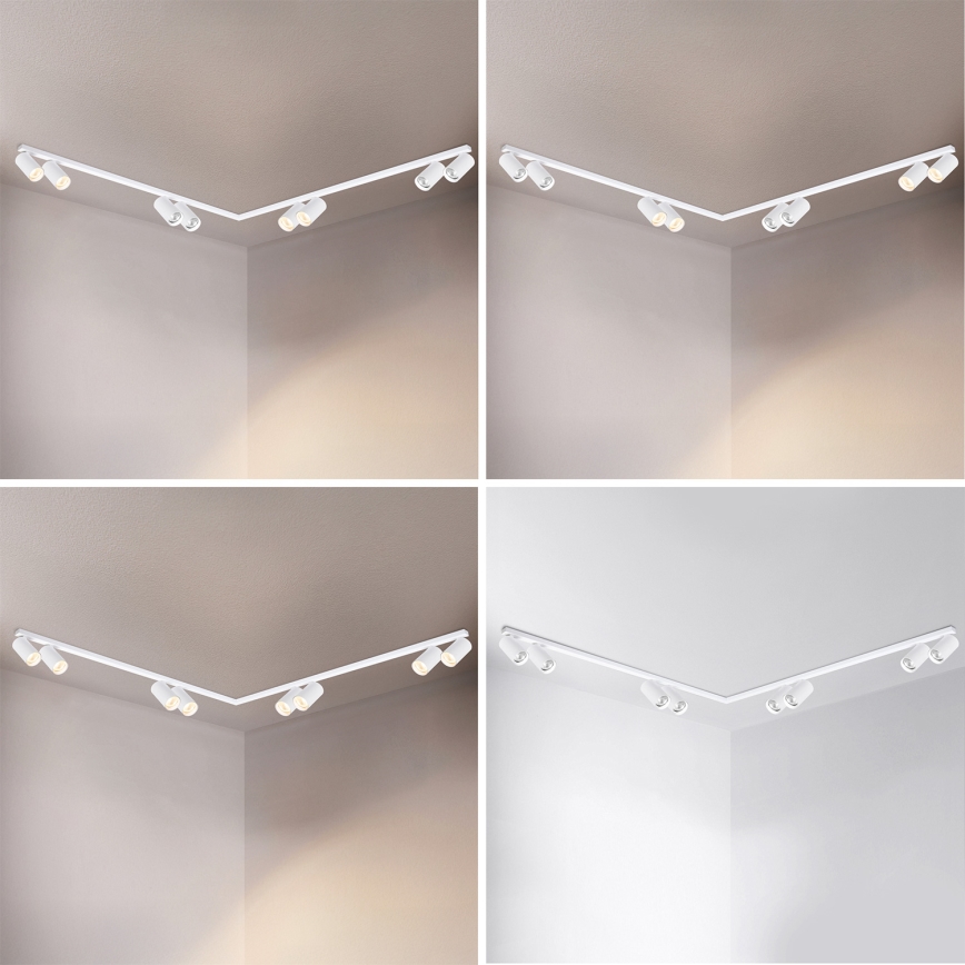 Brilagi - Luminaria de focos SELE LONG 8xGU10/30W/230V blanca