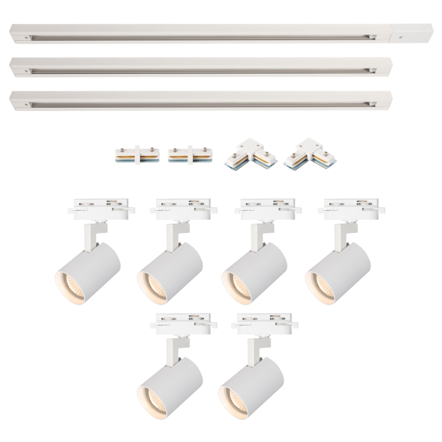 Brilagi - Luminaria de riel HUSKY 6xGU10/10W/230V blanca