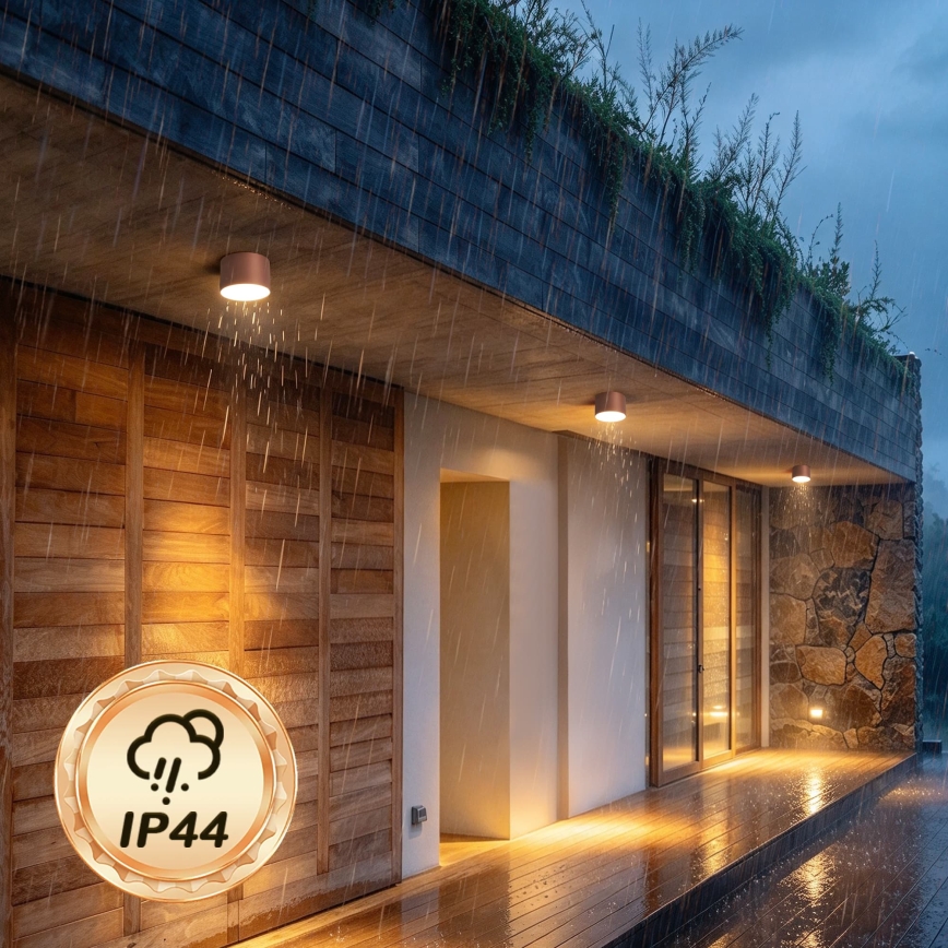BRILAGI - Luminaria de techo exterior FORIS LED/9W/230V Ø 9 cm bronce IP44