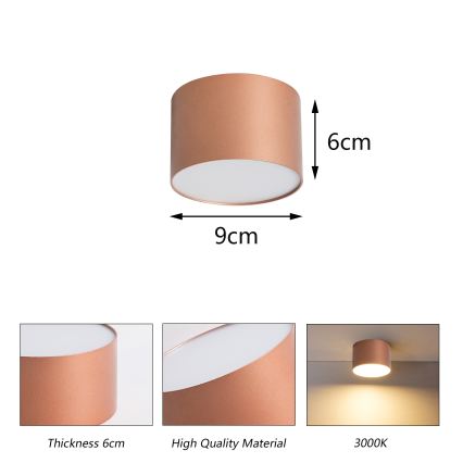 BRILAGI - Luminaria de techo exterior FORIS LED/9W/230V Ø 9 cm bronce IP44