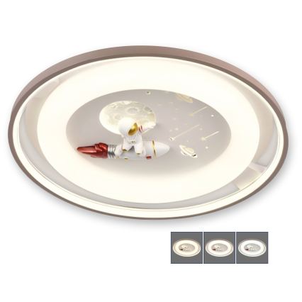 BRILAGI - Lámpara de techo infantil regulable ASTRO LED/75W/230V 3000-6000K Ø 50 cm + mando a distancia