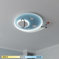 Brilagi - Luminaria de techo infantil STARSHIP LED/64W/230V 3000/4500/6000K azul