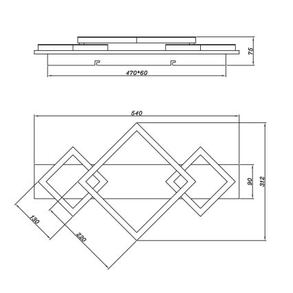 Brilagi - Luminaria de techo LED AXIS LED/24W/230V