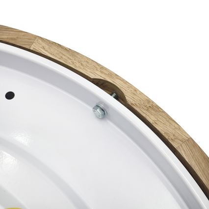 Brilagi - Luminaria de techo LED CARVALHO LED/36W/230V, acabado roble, diámetro 37,5 cm