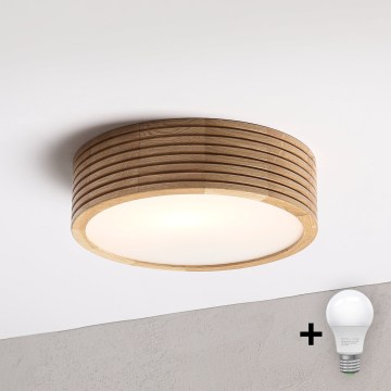 Brilagi - Luminaria de techo LED CARVALHO MODERN 1xE27/60W/230V Ø 27,5 cm roble