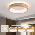Brilagi - Luminaria de techo LED FALCON WOOD LED/30W/230V 3000/4000/6000K Ø 45 cm madera