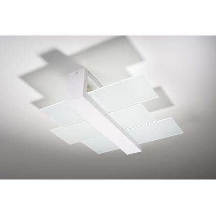 Brilagi -  Lámpara de techo LED HERA 2xE27/7,5W/230V 43x43 cm blanca