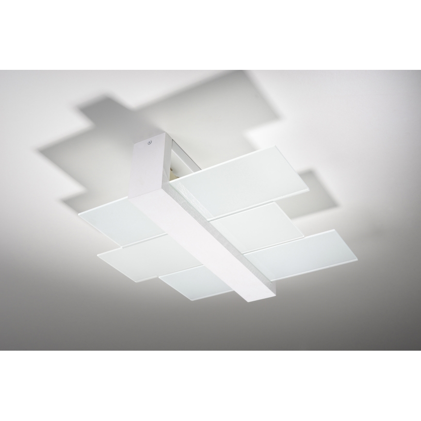 Brilagi -  Lámpara de techo LED HERA 2xE27/7,5W/230V 43x43 cm blanca