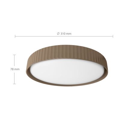 Brilagi - Luminaria de techo LED LUCIA LED/24W/230V Ø 31 cm, marrón