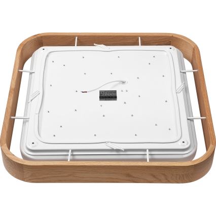 BRILAGI - Lámpara de techo LED regulable MANAROLA CUBIC LED/24W/230V 45x45 cm 3000-6500K roble + mando a distancia