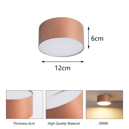BRILAGI - Lámpara de techo LED para exterior FORIS LED/14W/230V, Ø 12 cm, bronce, IP44
