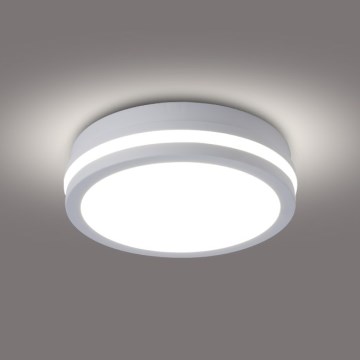 Brilagi - Luminaria de techo LED para exteriores BENE LED/18W/230V diámetro 21,5 cm blanca IP54