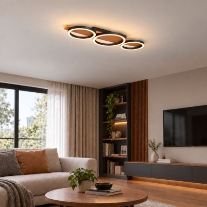 BRILAGI - Luminaria de techo LED PLANK 28W/230V 4000K 25x70 cm madera