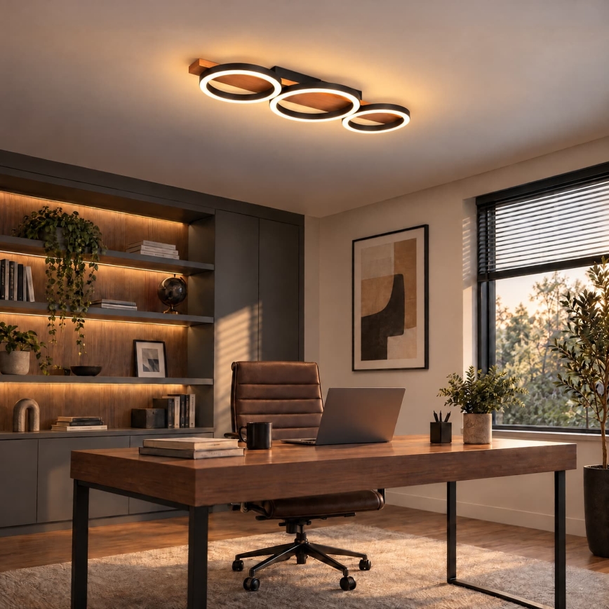 BRILAGI - Luminaria de techo LED PLANK 28W/230V 4000K 25x70 cm madera