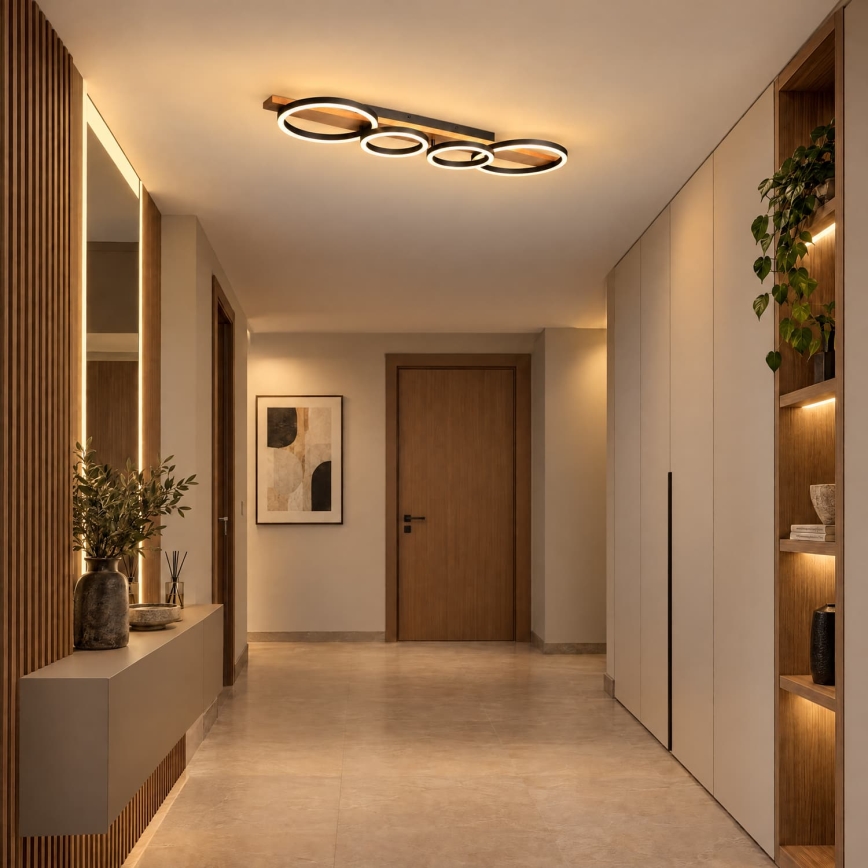 BRILAGI - Luminaria de techo LED PLANK LED/35W/230V 4000K 30x100 cm acabado en madera