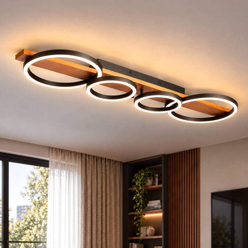 BRILAGI - Luminaria de techo LED PLANK LED/35W/230V 4000K 30x100 cm acabado en madera