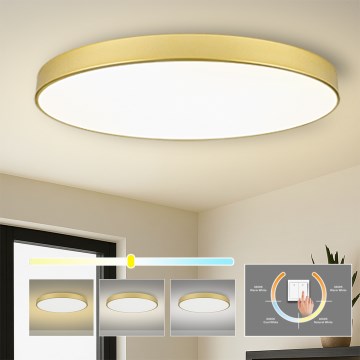 Brilagi - Luminaria de techo LED POOL 180W/230V 3000/4000/6000K Ø 120 cm dorada