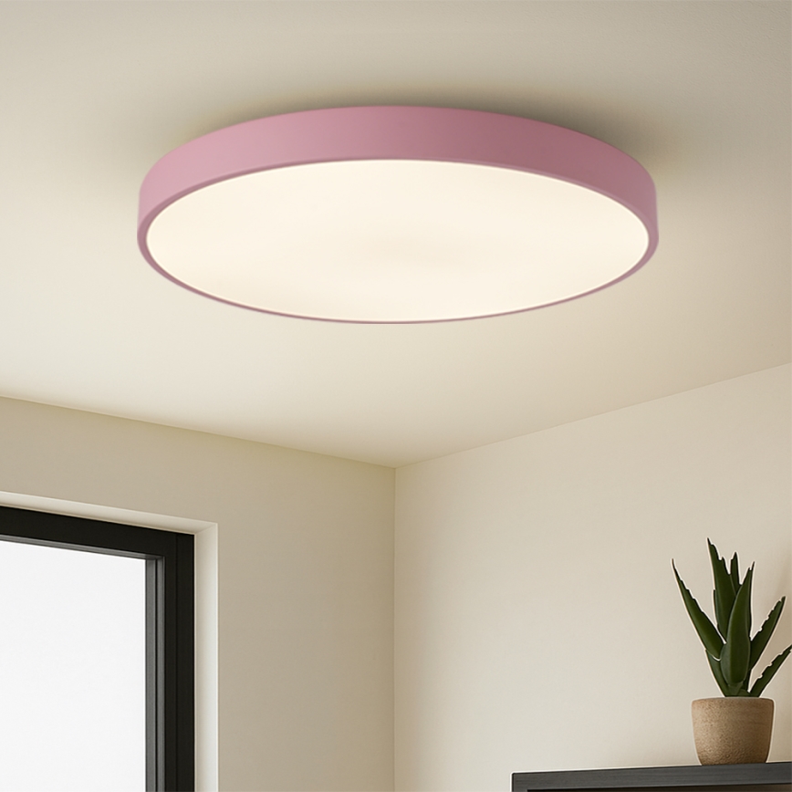 Brilagi - Luminaria de techo LED POOL LED/100W/230V 3000/4000/6000K Ø 80 cm rosa