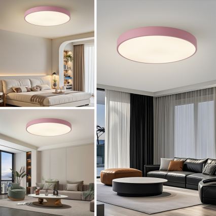 Brilagi - Luminaria de techo LED POOL LED/100W/230V 3000/4000/6000K Ø 80 cm rosa