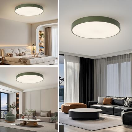 Brilagi - Plafón LED de techo POOL, 100 W, 230 V, 3000/4000/6000 K, Ø 80 cm, verde