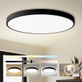 Brilagi - Luminaria de techo LED POOL LED/180W/230V 3000/4000/6000K de 120 cm de diámetro negra