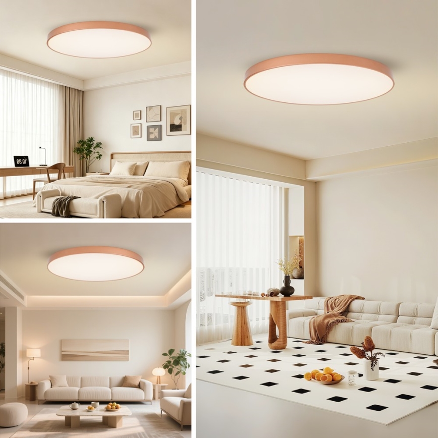 BRILAGI - Luminaria de techo LED POOL LED/180W/230V 3000/4000/6000K Ø 120 cm acabado en cobre