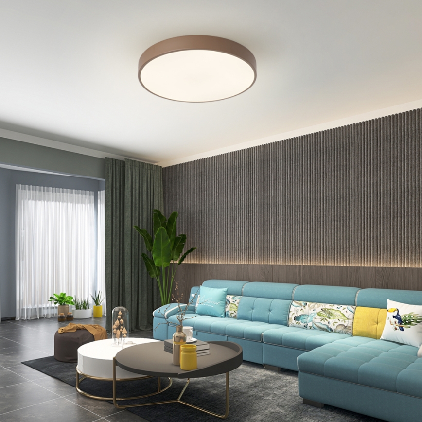 Brilagi - Plafón LED POOL 60 W/230 V 3000/4000/6000 K Ø 50 cm marrón