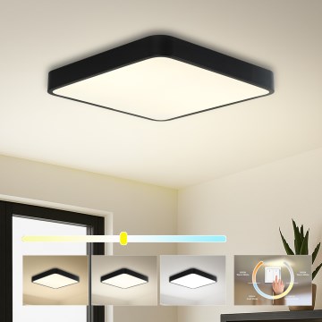 Brilagi - Luminaria de techo LED POOL SQUARE LED/48W/230V 3000/4000/6000K 50x50 cm negra