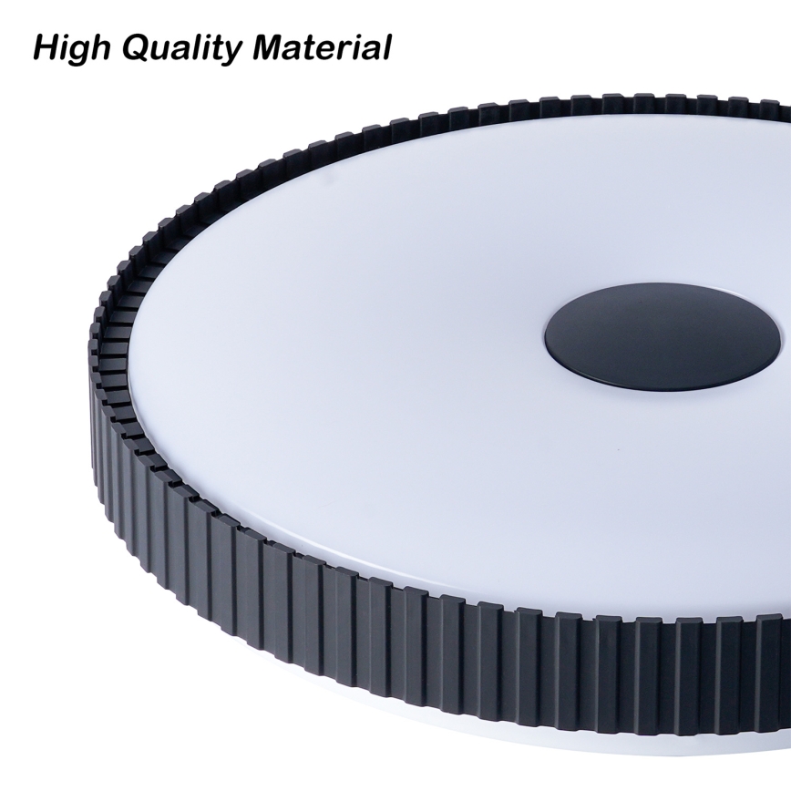 Brilagi - Luminaria de techo LED regulable CORVO LED/72W/230V 3000–6000K negra Ø 50 cm + mando a distancia